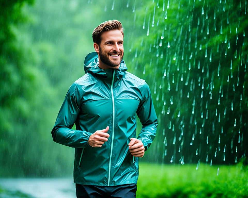 Lightweight rain jacket for showers