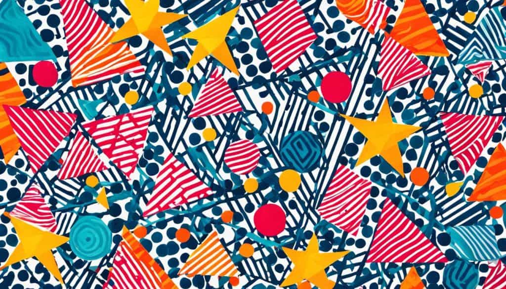 Abstract patterns symbolizing nonrepresentational art