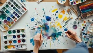 Artist's Work in Progress