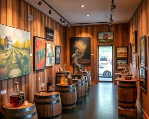 Bourbon art exhibitions showcasing unique works
